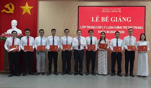 Bế giảng lớp Trung cấp lý luận chính trị tập trung khóa 36