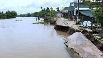 Khởi công xây dựng kè chống sạt lở khẩn cấp sông Ô Môn thuộc huyện Thới Lai