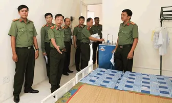 Kiểm tra cơ sở vật chất nơi ở của cán bộ, chiến sĩ công an