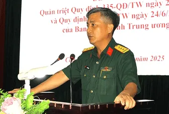 Quán triệt quy định chức năng, nhiệm vụ đảng bộ cơ sở ban chỉ huy phòng thủ khu vực