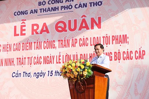 Công an TP Cần Thơ ra quân thực hiện cao điểm tấn công, trấn áp tội phạm