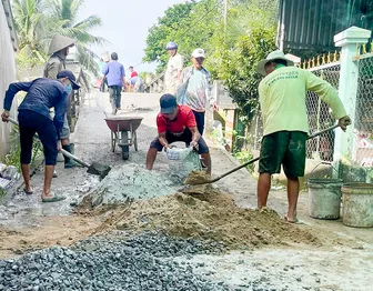 Xã Tân Bình khởi công công trình chào mừng đại hội đảng bộ