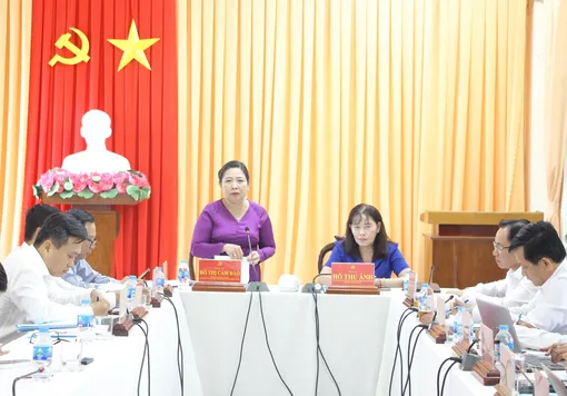 Đồng chí Hồ Thị Cẩm Đào làm việc với Đảng ủy xã Vị Thủy Đồng chí Hồ Thị Cẩm Đào làm việc với Đảng ủy xã Vị Thủy