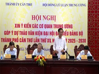 Các cơ quan Trung ương góp ý dự thảo Văn kiện Đại hội đại biểu Đảng bộ TP Cần Thơ nhiệm kỳ 2025-2030