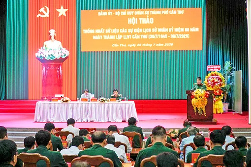 Hội thảo thống nhất sử liệu các sự kiện lịch sử của lực lượng vũ trang Cần Thơ Hội thảo thống nhất sử liệu các sự kiện lịch sử của lực lượng vũ trang Cần Thơ