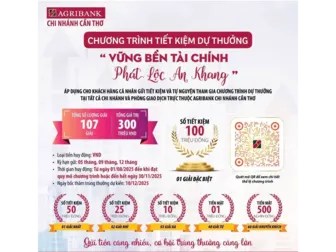 Agribank Cần Thơ triển khai chương trình Tiết kiệm dự thưởng "Vững bền tài chính - Phát lộc an khang"