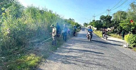 Thới An Hội ra quân thực hiện công trình, phần việc chào mừng đại hội Đảng các cấp