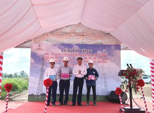 Khởi công di dời đường dây 220kV thuộc Dự án “Đầu tư xây dựng đường bộ cao tốc Châu Đốc - Cần Thơ - Sóc Trăng giai đoạn 1” Khởi công di dời đường dây 220kV thuộc Dự án “Đầu tư xây dựng đường bộ cao tốc Châu Đốc - Cần Thơ - Sóc Trăng giai đoạn 1”