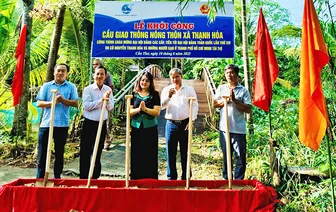 Khởi công xây dựng cầu Tâm An tại xã Thạnh Hòa