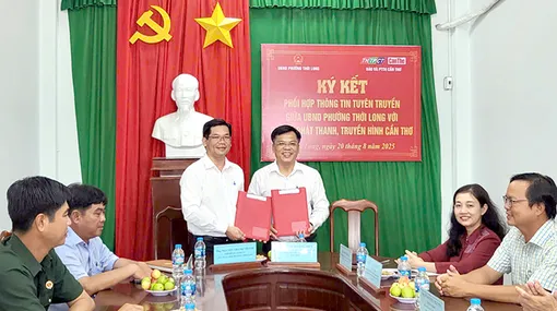 Phường Thới Long phối hợp thông tin tuyên truyền với Báo và Phát thanh, Truyền hình Cần Thơ