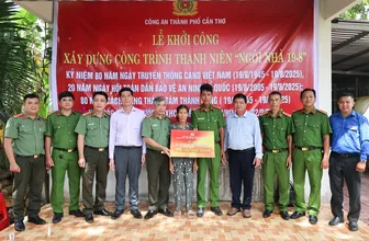 Công an TP Cần Thơ khởi công xây dựng 4 ngôi nhà “Nghĩa tình chiến sĩ”