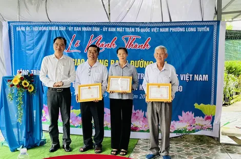 Phường Long Tuyền hoàn thành 5 công trình, phần việc chào mừng Đại hội đại biểu MTTQVN các cấp
