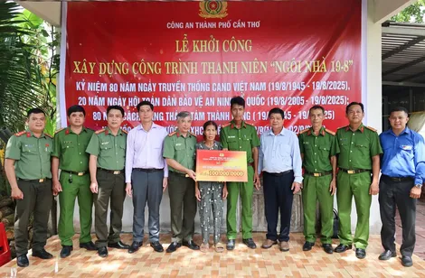 Công an TP Cần Thơ khởi công xây dựng 4 ngôi nhà “Nghĩa tình chiến sĩ”