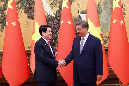 Chủ tịch nước Lương Cường hội đàm với Tổng Bí thư, Chủ tịch Trung Quốc Tập Cận Bình