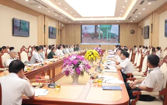 Giao ban báo cáo kết quả triển khai dự án Cảng tổng hợp lưỡng dụng Hòn Khoai