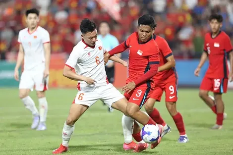 U23 Việt Nam thắng sít sao U23 Singapore