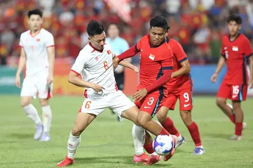 U23 Việt Nam thắng sít sao U23 Singapore