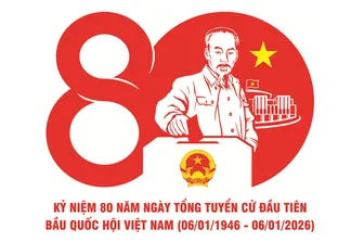 Phê duyệt mẫu biểu trưng sử dụng trong các hoạt động tuyên truyền Kỷ niệm 80 năm Ngày Tổng tuyển cử đầu tiên bầu Quốc hội Việt Nam