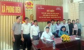 UBND xã Phong Điền ký kết phối hợp thông tin tuyên truyền với Báo và Phát thanh, Truyền hình Cần Thơ
