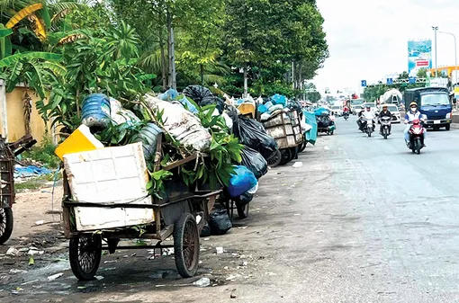 Điểm tập kết rác không đảm bảo vệ sinh môi trường