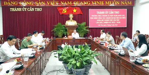 Rà soát công tác chuẩn bị Đại hội đại biểu Đảng bộ TP Cần Thơ nhiệm kỳ 2025-2030