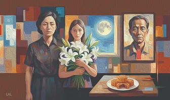 Trăng sáng ngoài hiên