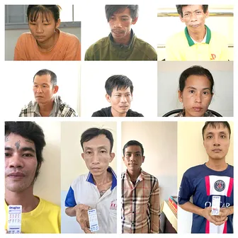 Bắt 11 đối tượng có hành vi tổ chức, mua bán và sử dụng trái phép chất ma túy