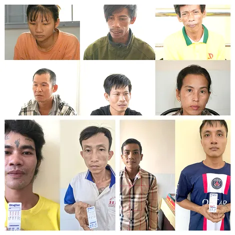 Bắt 11 đối tượng có hành vi tổ chức, mua bán và sử dụng trái phép chất ma túy