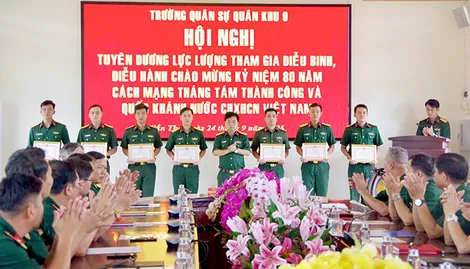 Trường Quân sự Quân khu 9 tuyên dương lực lượng thực hiện nhiệm vụ A80