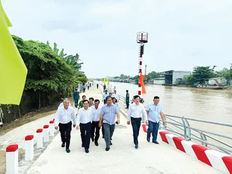 Bàn giao, đưa vào sử dụng kè chống sạt lở khẩn cấp bờ bắc kênh Cái Sắn