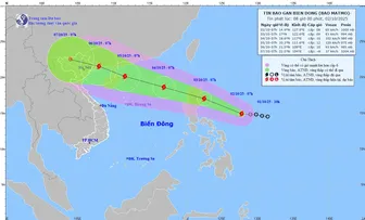Áp thấp nhiệt đới mạnh lên thành bão với tên quốc tế là Matmo