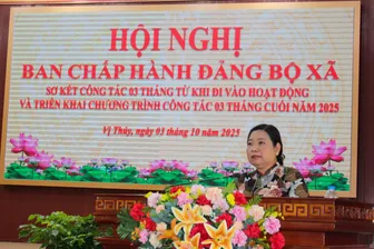 Xã Vị Thủy tiếp tục xây dựng tổ chức bộ máy hoạt động hiệu lực, hiệu quả