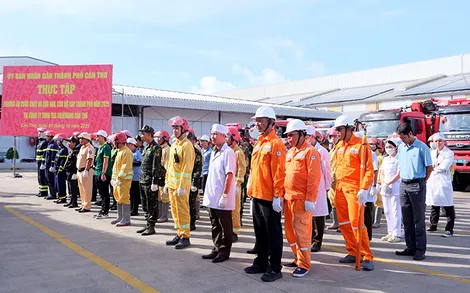 Cần Thơ tổ chức thực tập phương án chữa cháy và cứu nạn cứu hộ cấp thành phố năm 2025