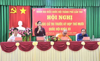 Cử tri xã Thạnh Thới An mong muốn sớm nâng cấp đường giao thông nông thôn