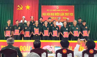 Hội Cựu chiến binh của phường Vị Thanh và xã Phú Hữu tổ chức đại hội đại biểu nhiệm kỳ 2025-2030