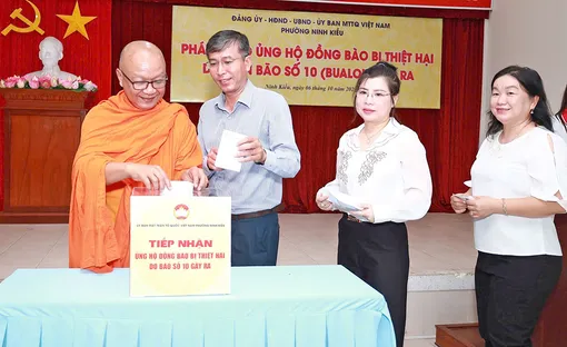 Nhiều địa phương phát động ủng hộ đồng bào bị thiệt hại do cơn bão số 10