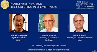 Nobel Hóa học 2025 vinh danh 3 nhà khoa học với phát minh về kim loại hữu cơ