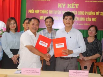 Báo và Phát thanh, Truyền hình Cần Thơ ký kết hợp đồng tuyên truyền với phường Mỹ Xuyên
