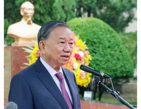 Tổng Bí thư Tô Lâm dự Lễ khánh thành tượng Chủ tịch Hồ Chí Minh tại Triều Tiên