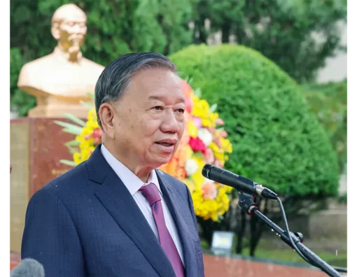 Tổng Bí thư Tô Lâm dự Lễ khánh thành tượng Chủ tịch Hồ Chí Minh tại Triều Tiên