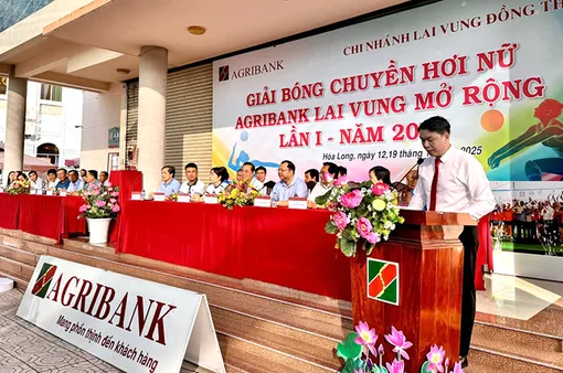Khai mạc giải Bóng chuyền hơi nữ Agribank Lai Vung Đồng Tháp mở rộng