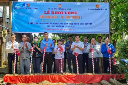 Khởi công xây dựng 2 cầu giao thông chào mừng đại hội đoàn các cấp