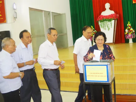 Câu lạc bộ Hưu trí TP Cần Thơ đóng góp hơn 40,37 triệu đồng ủng hộ đồng bào bị thiệt hại do bão
