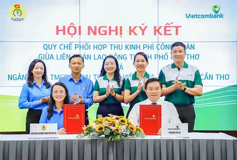 LĐLĐ TP Cần Thơ và Ngân hàng TMCP Ngoại thương Việt Nam - Chi nhánh Cần Thơ ký kết quy chế phối hợp