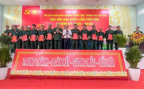 Đại hội Hội Cựu chiến binh phường Phước Thới, xã Trường Xuân và xã An Thạnh, nhiệm kỳ 2025-2030