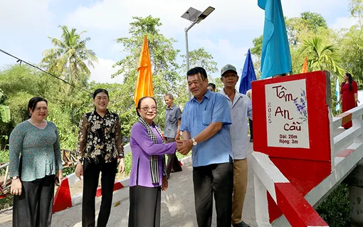 Cầu Tâm An được hỗ trợ xây dựng hơn 250 triệu đồng