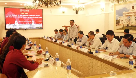 Lãnh đạo thành phố thăm và làm việc với Trường Đại học Võ Trường Toản