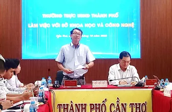 Lãnh đạo UBND thành phố làm việc với Sở Khoa học và Công nghệ