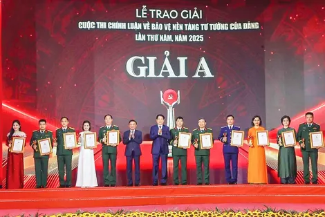 Chủ tịch nước Lương Cường dự Lễ trao giải Cuộc thi Chính luận về Bảo vệ nền tảng tư tưởng của Đảng lần thứ Năm