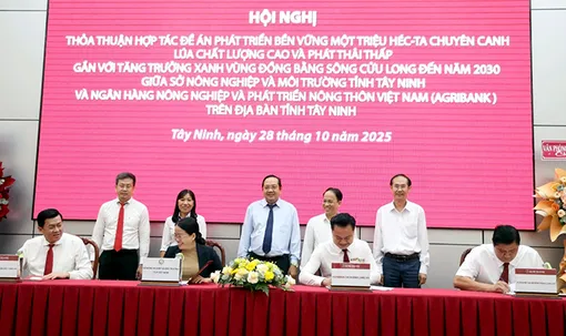 Ký kết thỏa thuận hợp tác giữa Sở Nông nghiệp và Môi trường tỉnh Tây Ninh với các Chi nhánh Agribank trên địa bàn